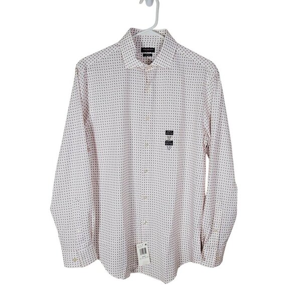 Van Heusen Mens Medium Shirt Traveler Slim Fit 4-Way Stretch 15-15.5 32/33 - Picture 2 of 9